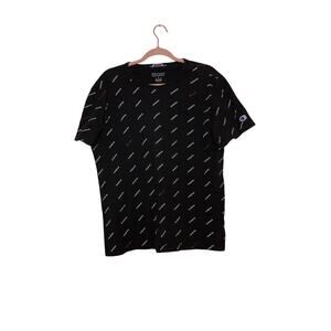 Champion black graphic tee size large
